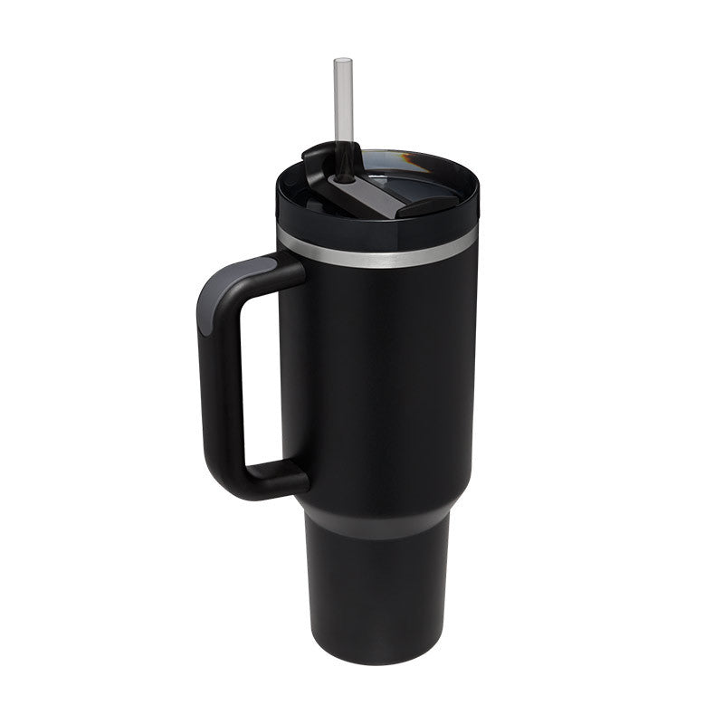 Christmas Thermal Mug 40oz Straw Coffee Insulation Cup With Handle and Straw Portable Car Stainless Steel Water Bottle Large Capacity Travel BPA Free Thermal Mug